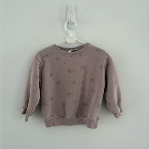 Zara Dusty Pink Floral Sweater